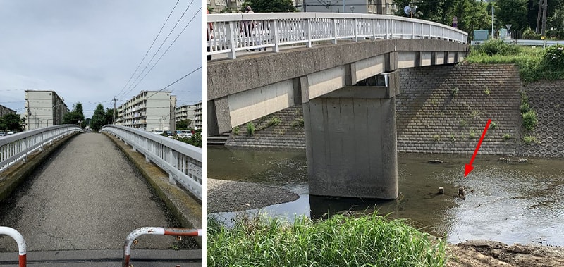 真平田橋 橋脚