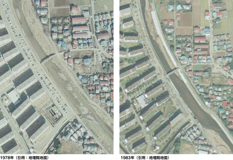 1978年、1983年（引用：地理院地図）